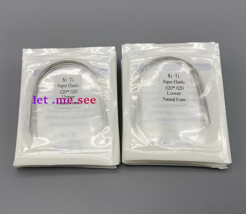 Dental Orthodontic Super elastic Ni-Ti Arch wire Round Rectangular Natural Form