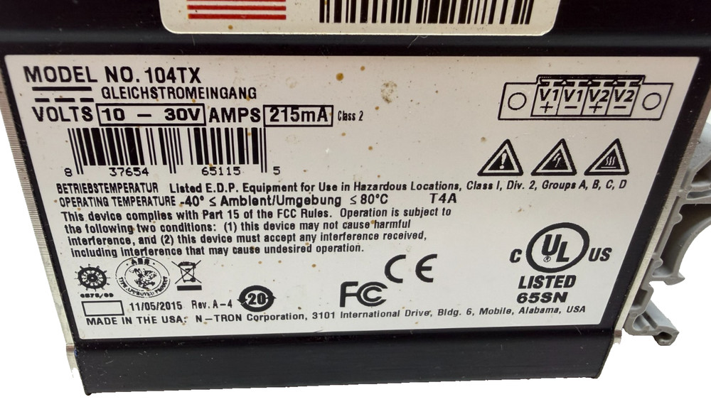 N-Tron 104TX Ethernet Switch