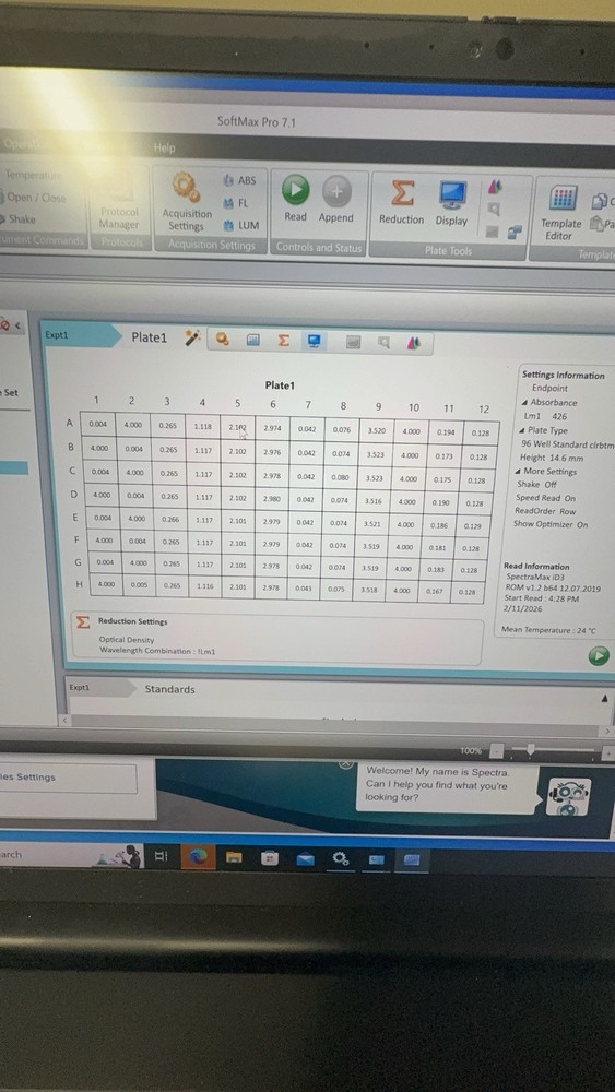 2021 Molecular devices SpectraMax iD3, Multimode Plate Reader+Softmax Pro 7.1 +