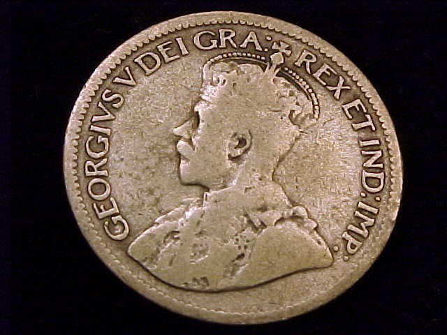 1932 Canada 10 Cent, About Good grade.