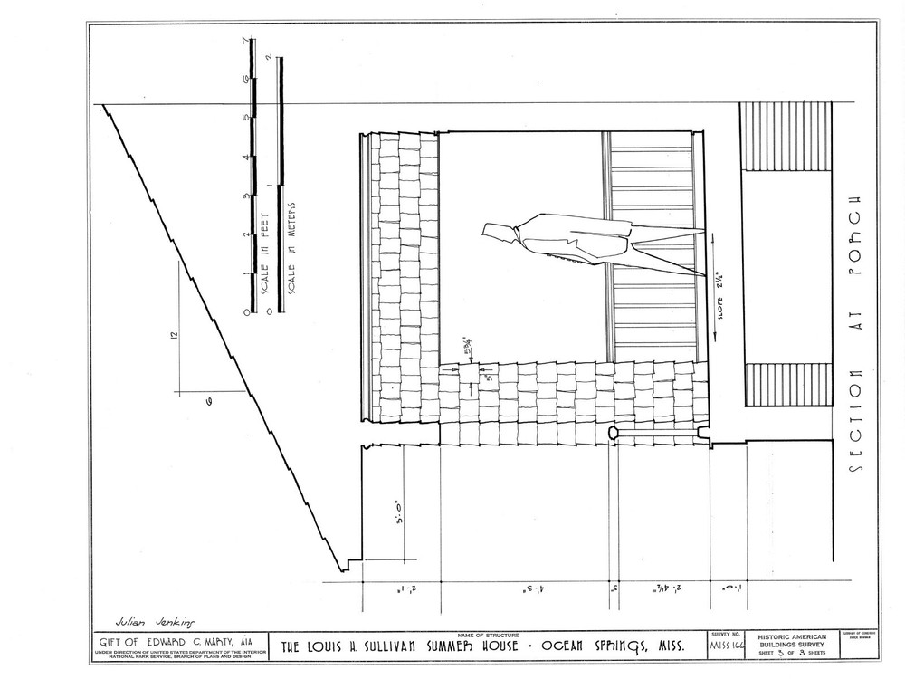 Sullivan Summer House Frank Lloyd Wright Prairie Style home, architectural plans