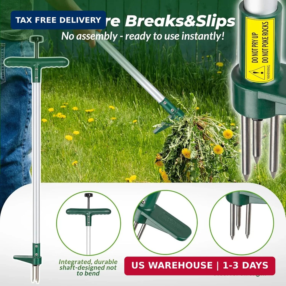 Walensee Weed Puller, Stand Up Weeder Hand Tool, Long Handle Garden Weeding Tool