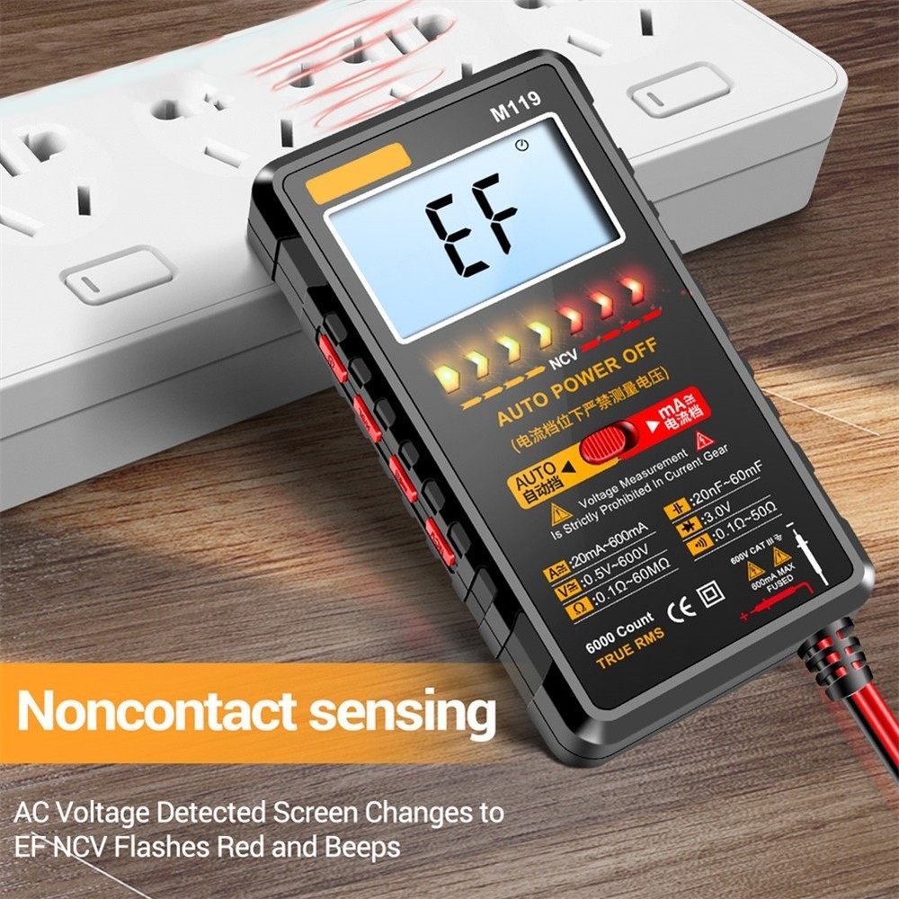 M119 6000 Count Digital Meter with Flashlight for Convenience During Testing