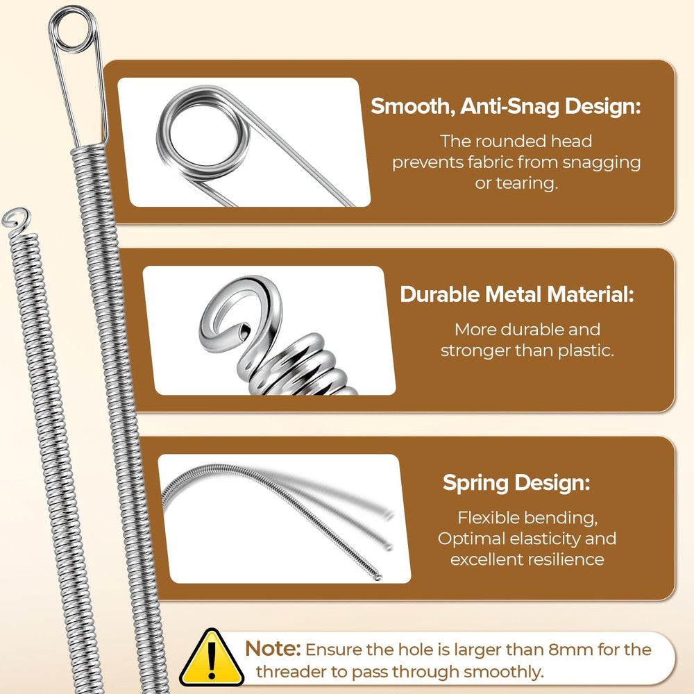 3 Pack Elastic Drawstring Threader Tool, Easy Drawstring for Fits Sweatpants,...