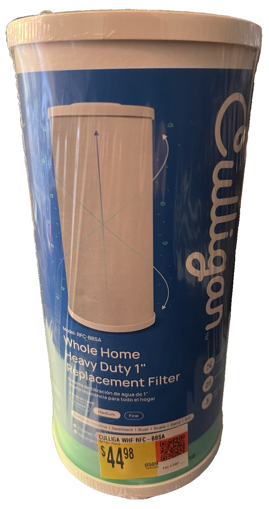 Culligan Whole Home Heavy Duty 1" Replacement Filter RFC-BBSA Sealed