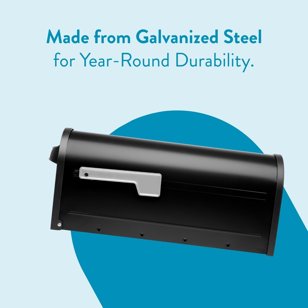 Architectural Mailboxes 8760B10 Carlisle Postmount Mailbox, Medium, Black