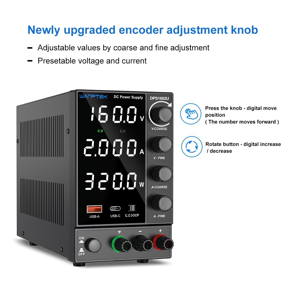 Output 0~160V 0~2A Lab Adjustable DC Power Supply Variable Power Bench Switching