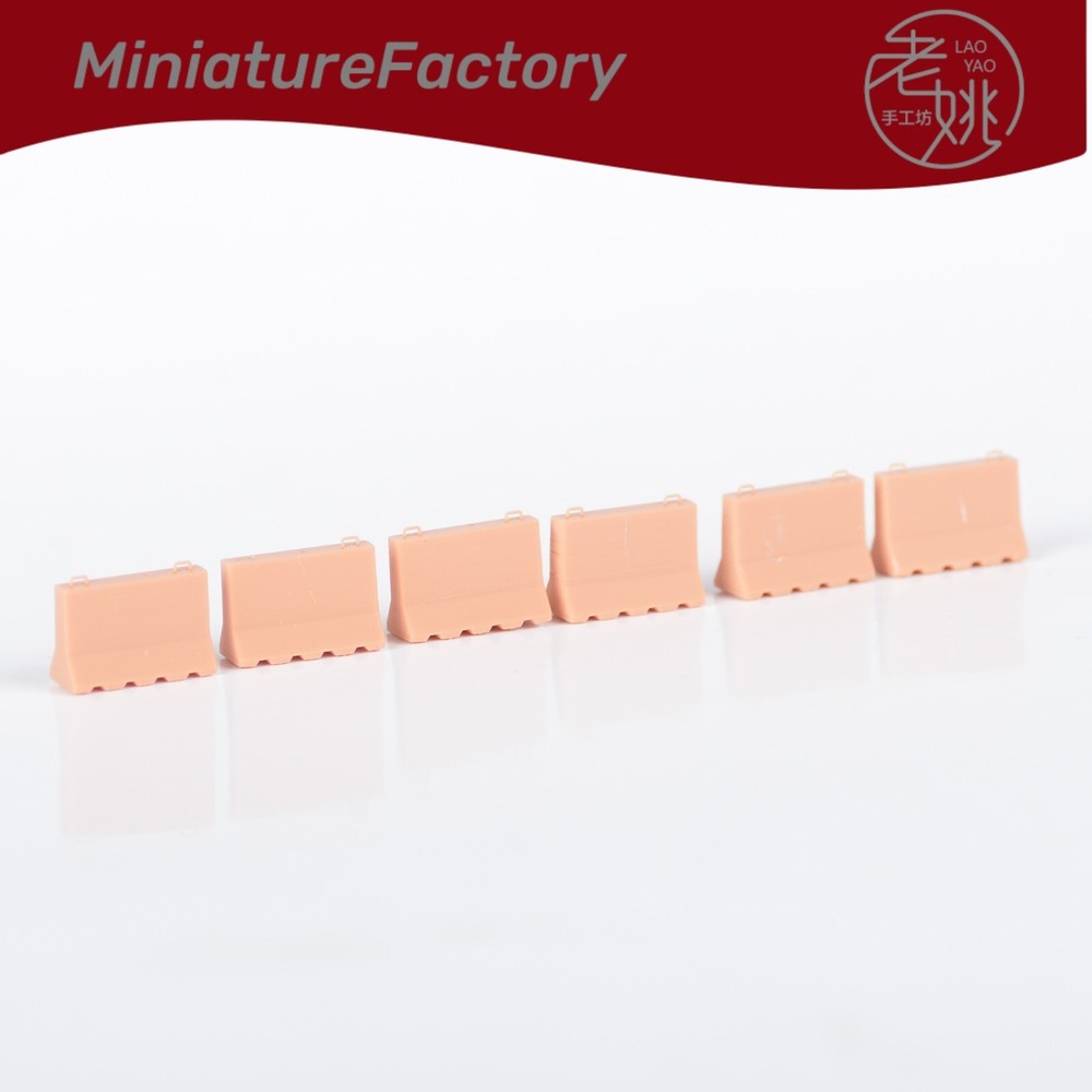 MRY-SFW 1:64 Plastic Water Buffer Protective Hurdle Barrier 6pcs