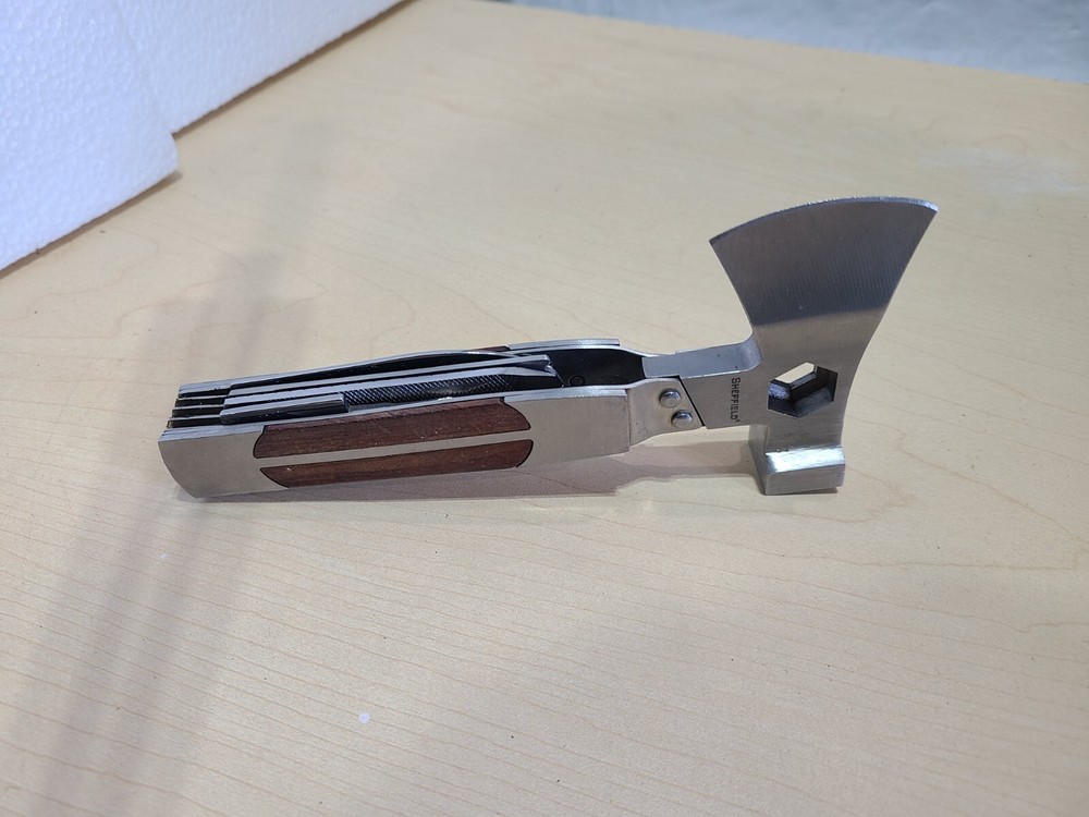 Sheffield Camper Axe-Head Multi Tool, Axe, Hammer, Screwdriver, etc...