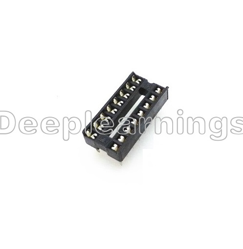 10PCS 16pin DIP IC Socket Adaptor Solder Type Socket Pitch Dual Wipe Contact