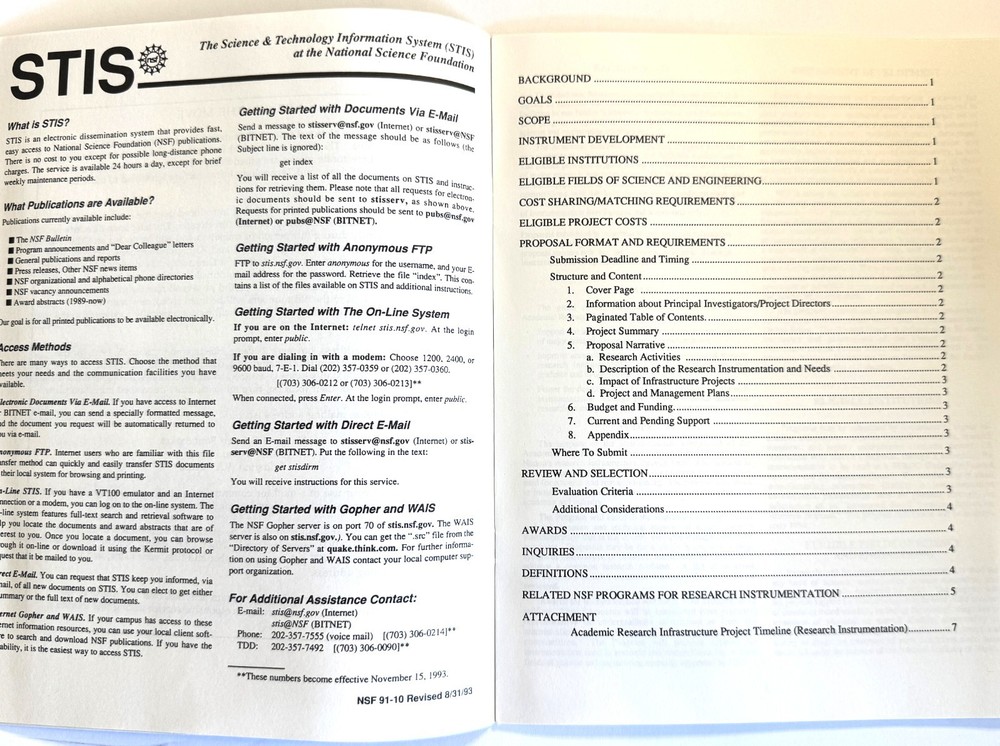 Academic Research Infrastructure Program Booklet From NSF