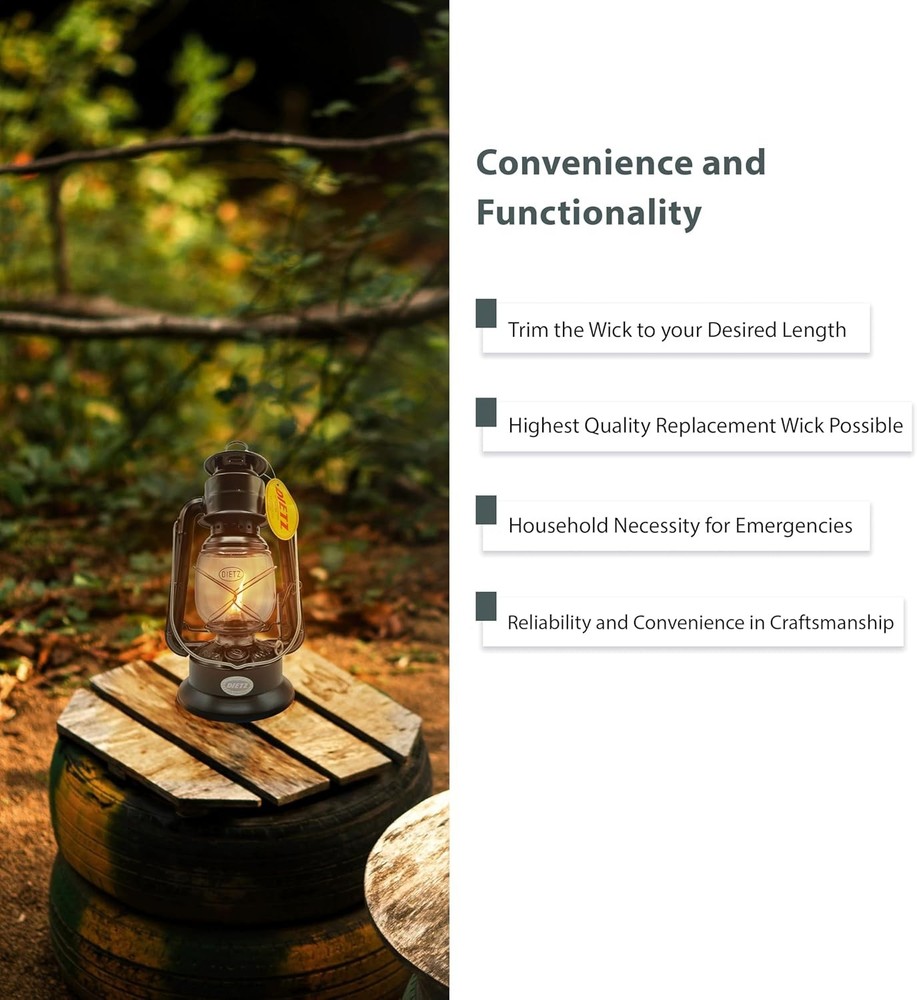 Consistent Bright Flame Wick Roll