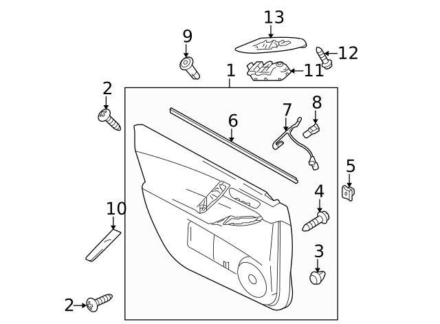 Genuine Mazda Door Interior Trim Panel Cap BBM4-68-D82B-02