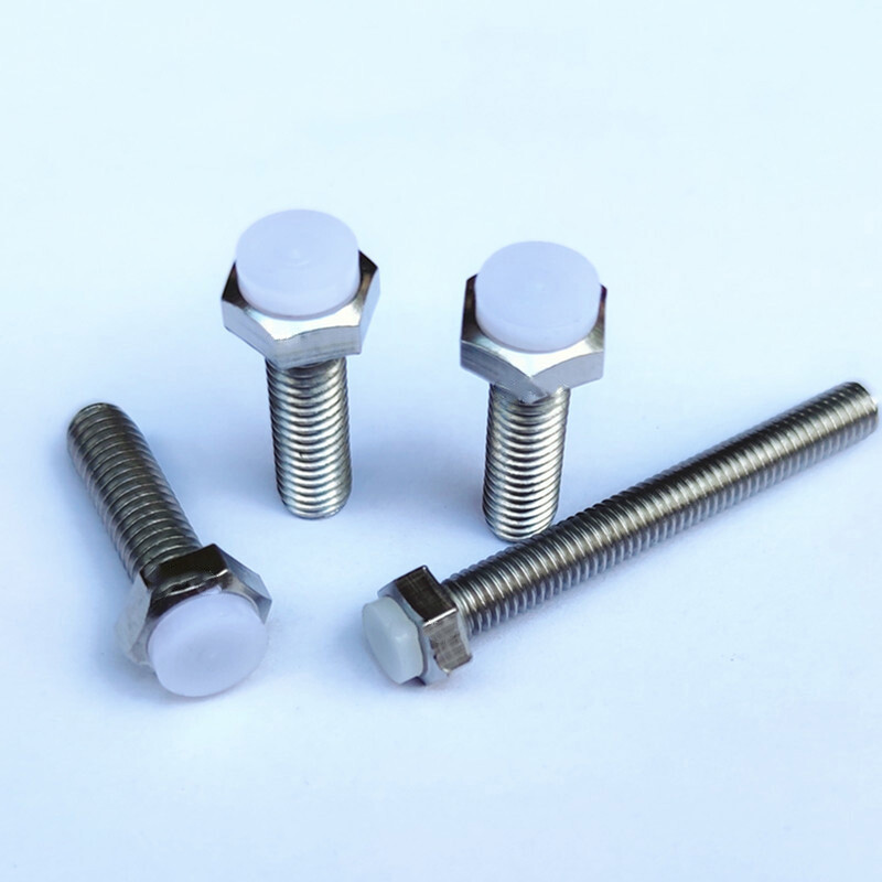 2pcs M12 limit stop anti-collision bolt  POM hex head thread nail buffer screws