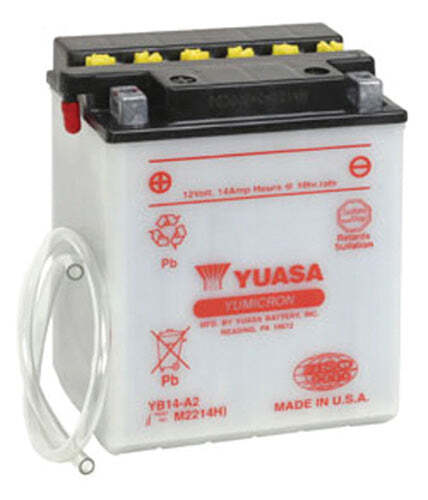 YUASA YB14-A2 YUMICRON-12 VOLT BATTERY