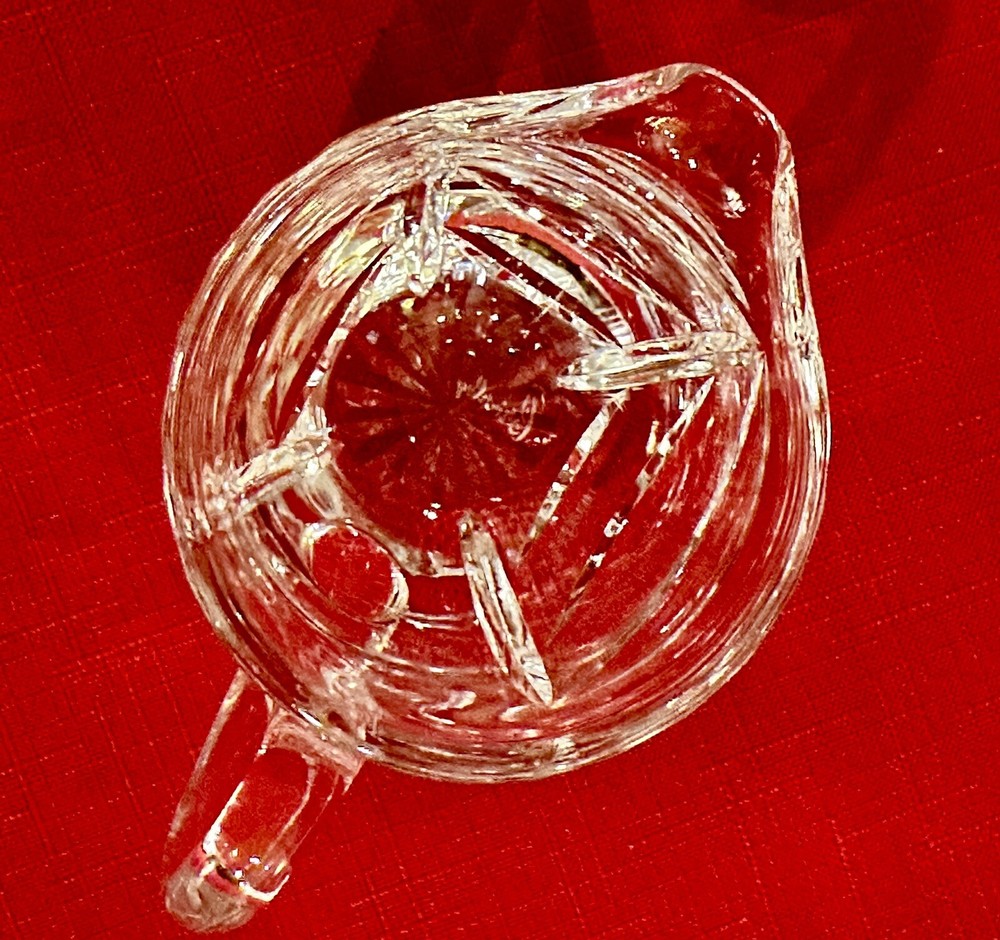 *ROYAL BRIERLEY* Crystal Creamer Pitcher Swag pattern drape EXCEL! 2 3/4"