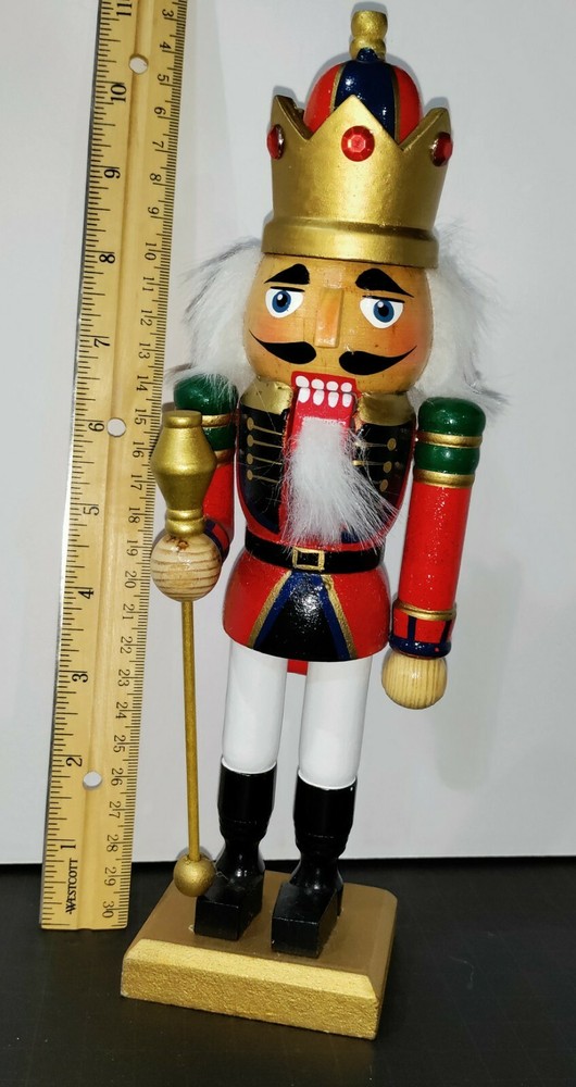 Wooden Nutcracker King 10" Vintage