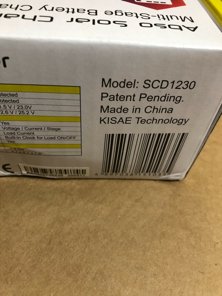 Kisae Technology 30A SCD1230 Solar Regulator Charge Controller DC12/24V LCD ~