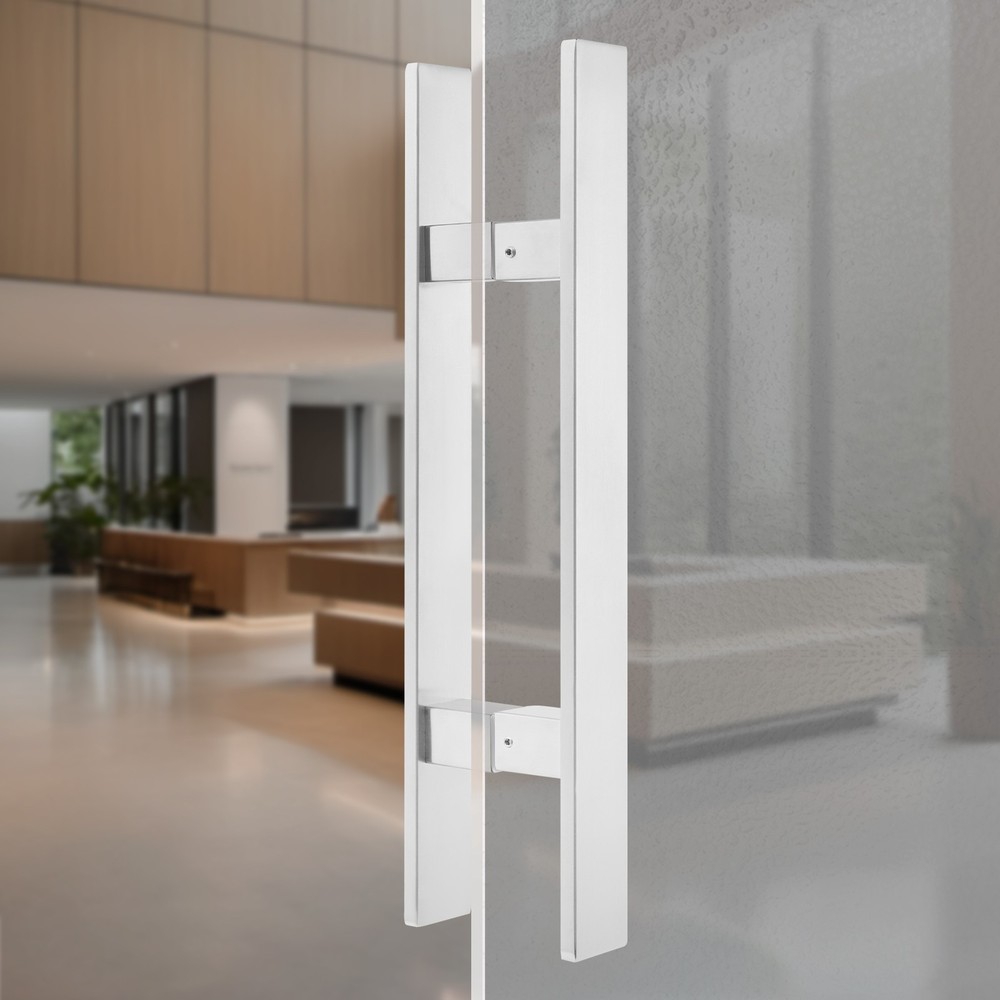 H-Shaped Push Pull Door Handle Stainless Handle Sliding Dual Sided Door Handle