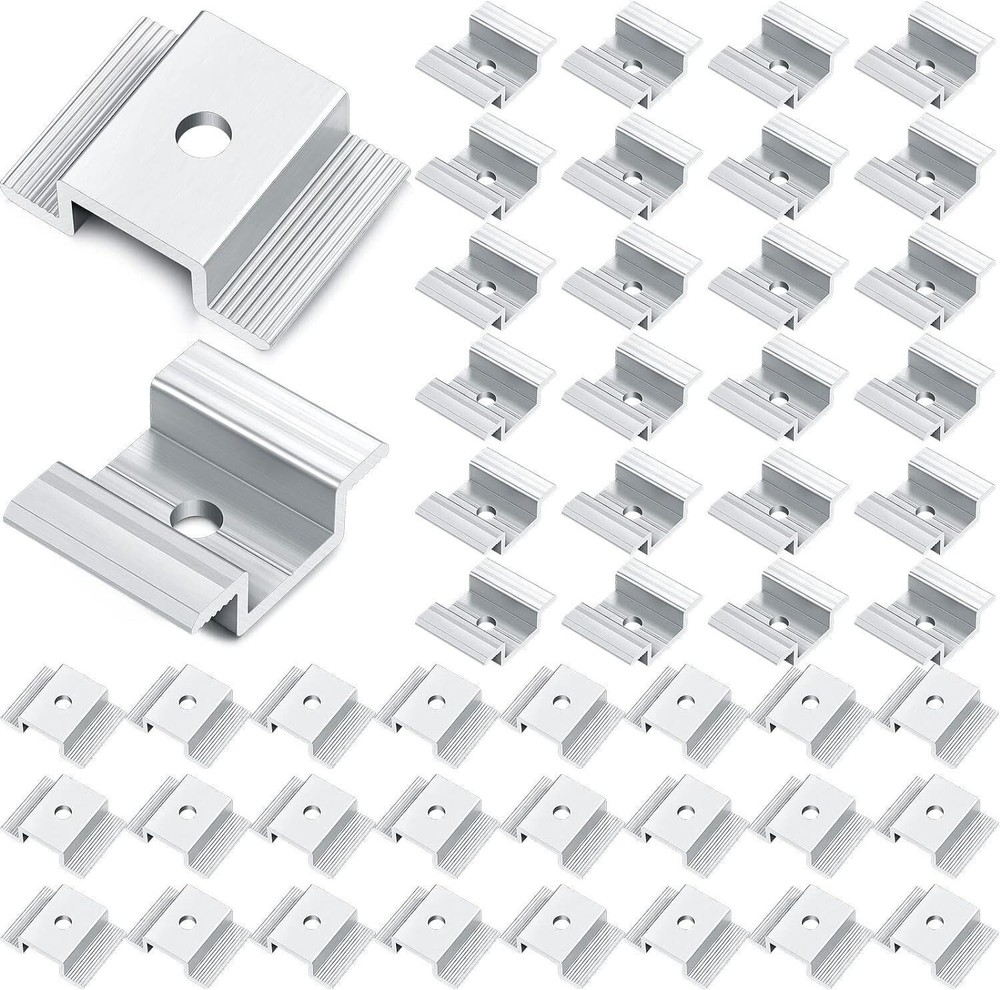 Solar Panel Mid Clamps 1.06 Inch Solar Panel Bracket Aluminium Mounting