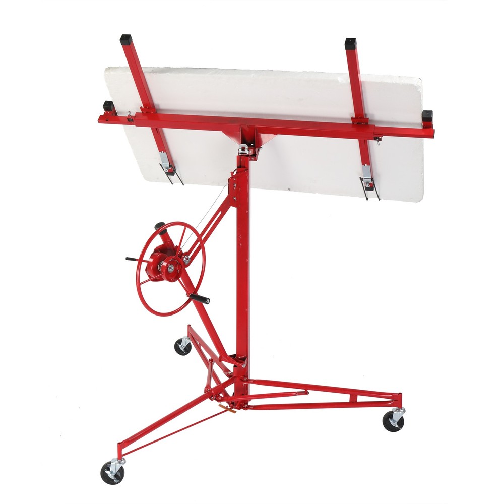 16FT Drywall Lifter Panel Hoist Jack Rolling Caster Construction Lockable 150lbs