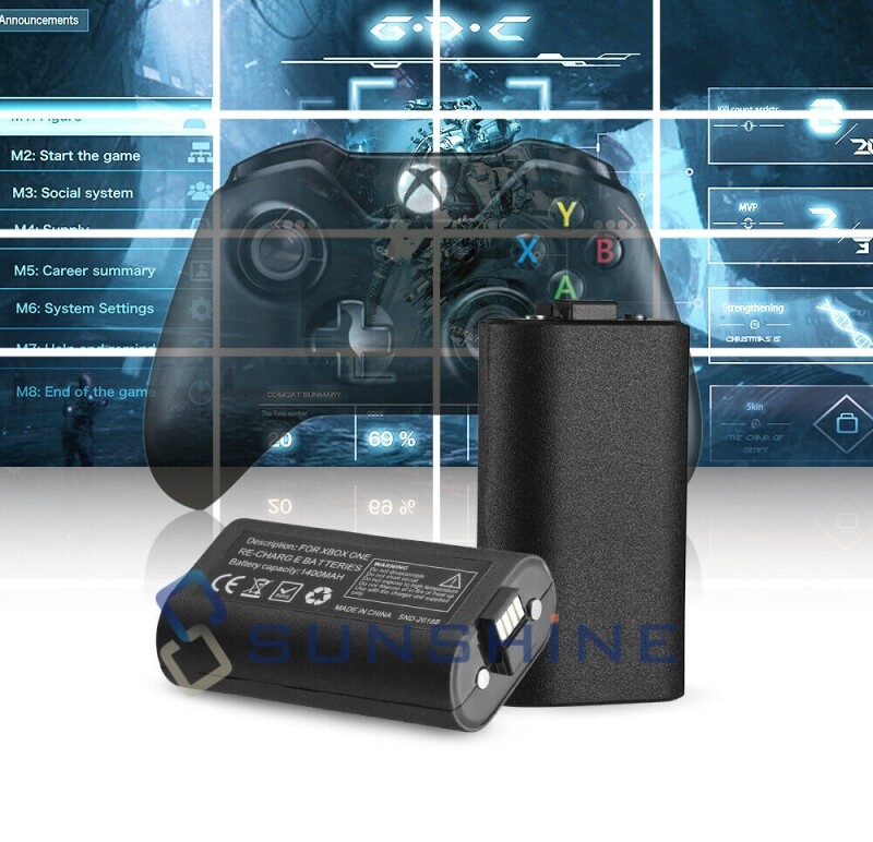 For XBOX ONE Controller Play & Charge Charging Cable + Rechargeable Battery Pack