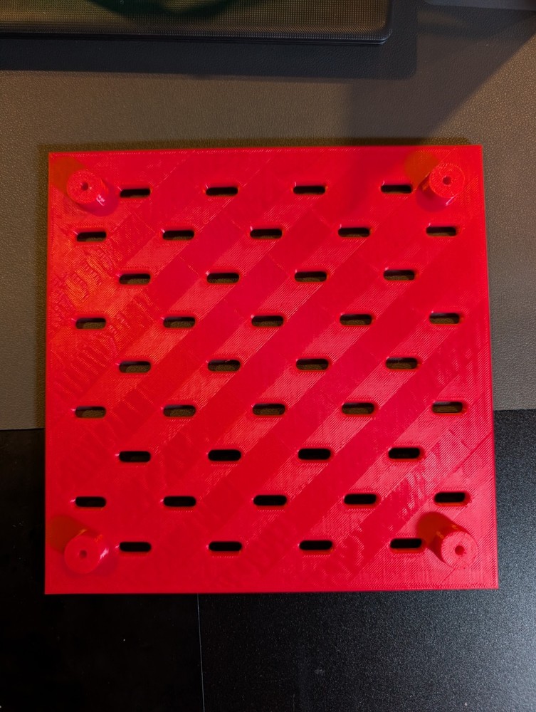 3D printed Slotted Pegboard Panel Organizer Mounting Storage 8in X 8in