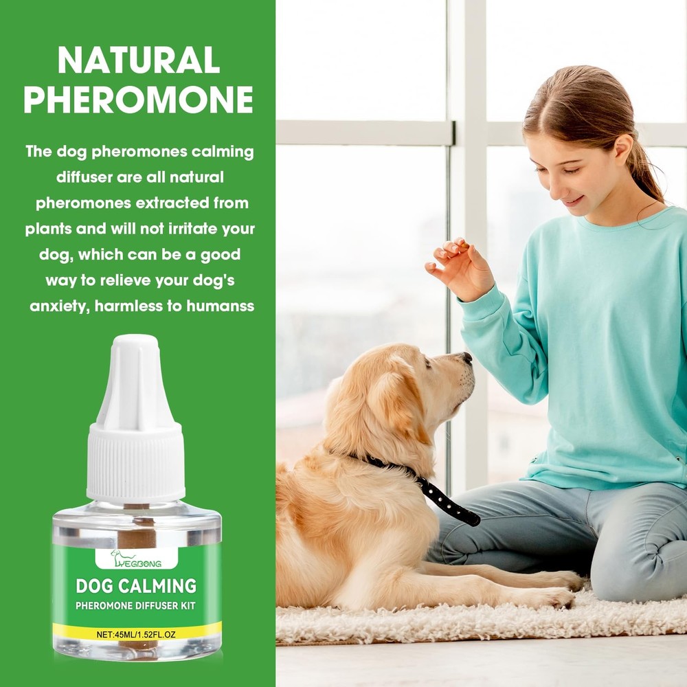 Dog Calming Diffuser Pheromone Dog Peeing Diffuser, 1 Plug in+ 1 Pack 45ml Tr...