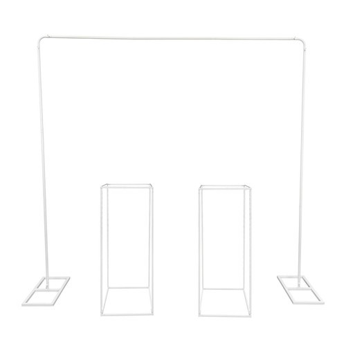 2Pcs Balloon/Flower Stands Wedding Floor Mounted Backdrop Decor Racks White