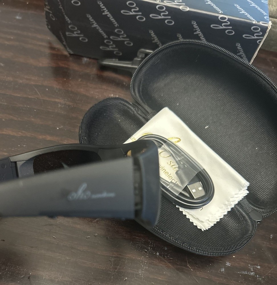 OhO sunshine Bluetooth Smart Black Blue Mirror Lenses NIB!