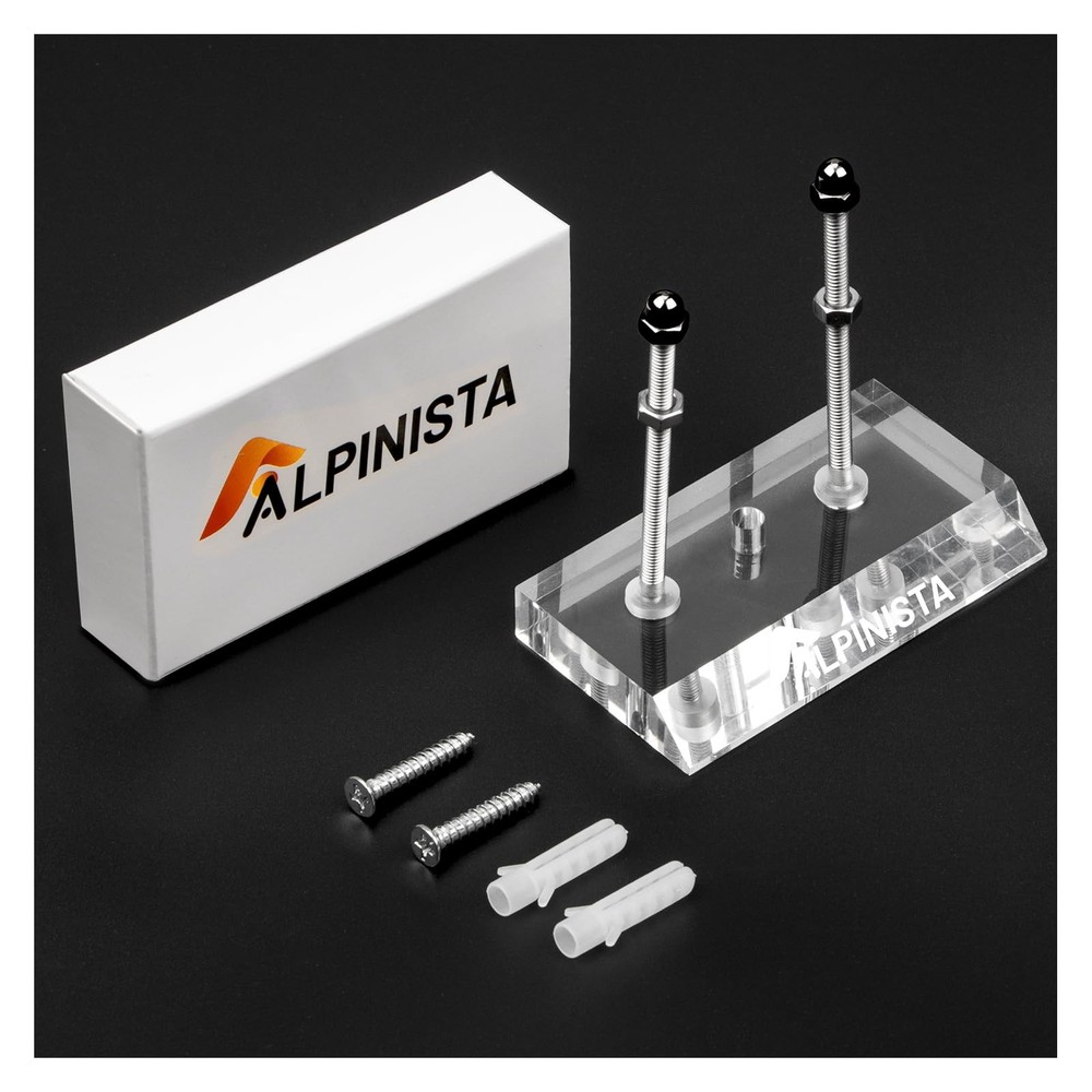 Alpinista Skateboard Wall Mount Horizontal Deck Display 1 Pack Transparent