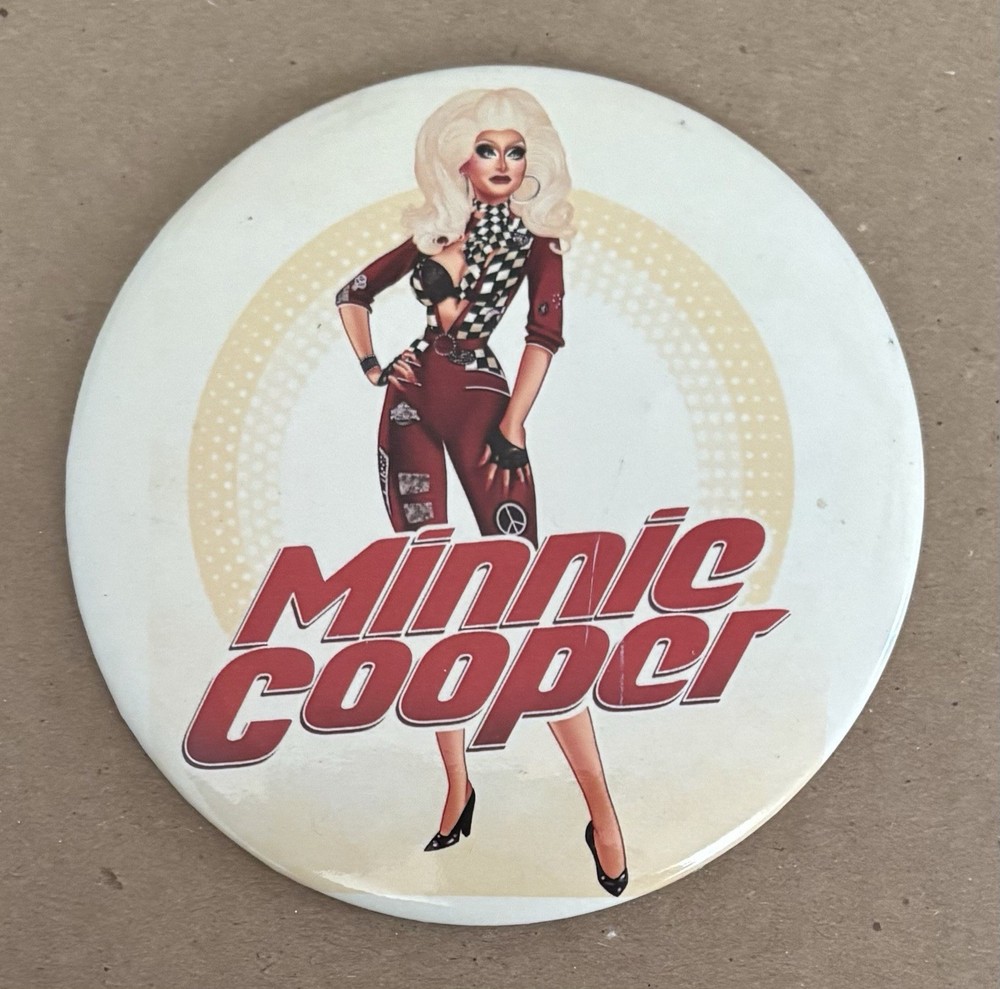 RuPaul’s Drag Race Down Under Minnie Cooper Australian Drag Performer Button