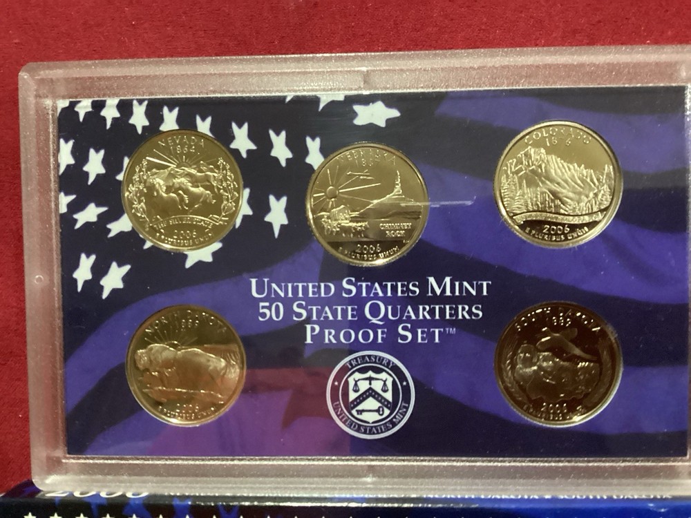 2006 US Mint Clad State Quarter Proof Set with Box & COA, Uncirculated