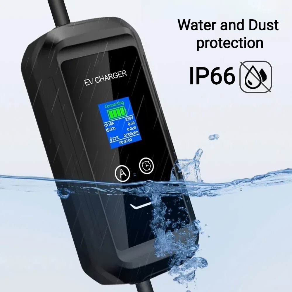 Portable EV Charger CEE to Type 2 | Delay Timer | 8A - 32A | 7.2kW | Mode 2 | 5m