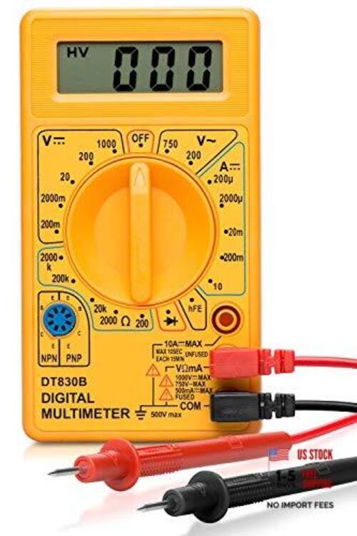 HILTEX 40508 Digital Multimeter Diode & Transistor Tester AC DC Volt 1 Pack