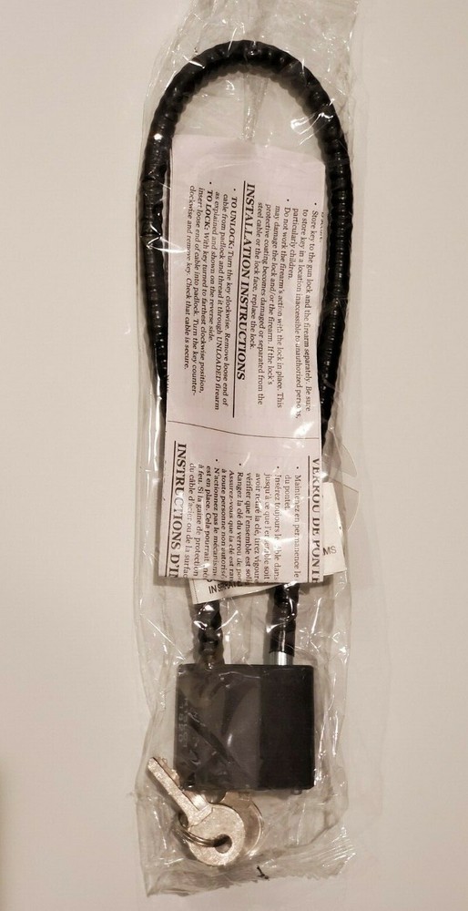 Handgun Cable Lock Slide Gun Action Cable Lock New