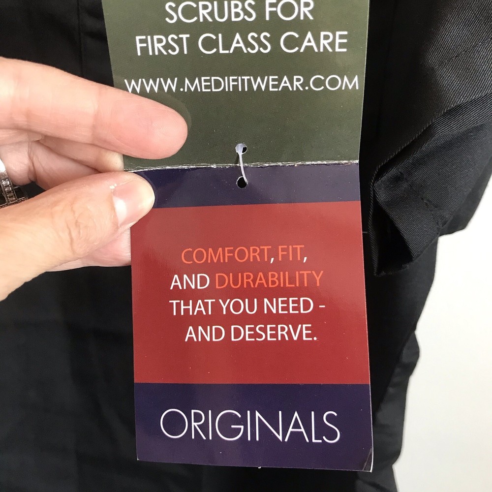 Medifit Workwear NWT Black Scrub Top Size Small