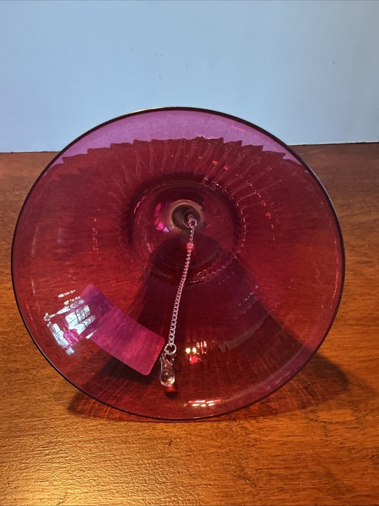 Mikasa Christmas Bell Ruby Red Lead Crystal 5.5” X 5”