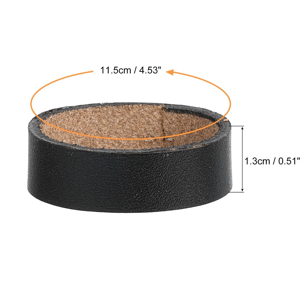 3Pcs Leather Belt Loop Keepers Fitting 3.8cm Width Belt Strap Buckles Black
