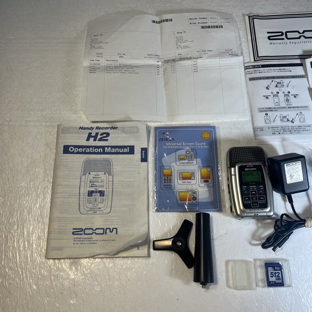 ZOOM Handy Recorder H2 Handheld Digital Recorder MP3/WAV Bundle!