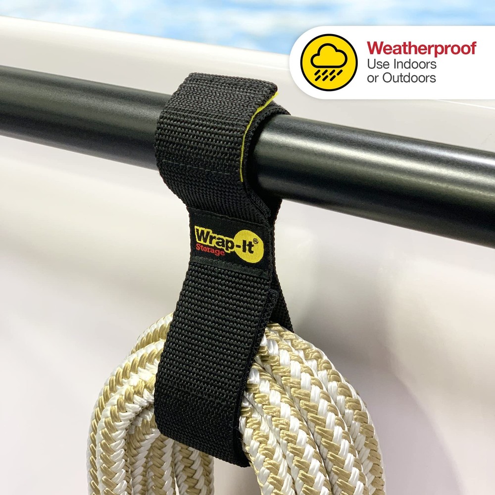 Wrap-It Twin-Straps 12 Hook Loop Cable Hose Wraps, 6-Pack