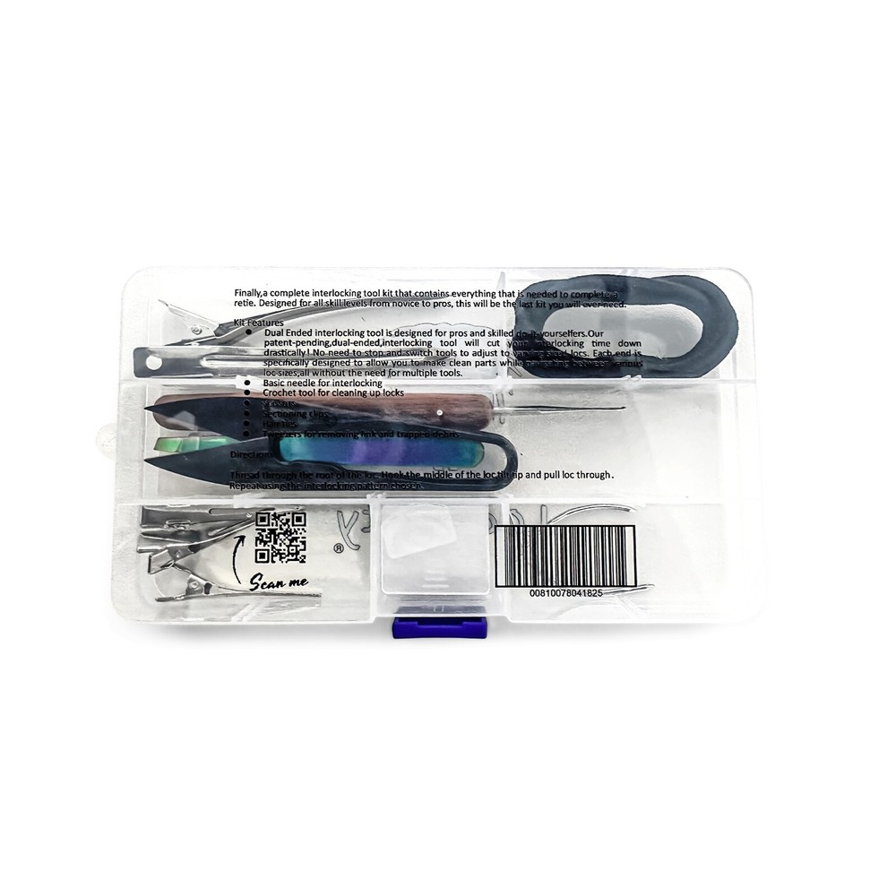 Locsanity Hair Locking Curved Interlocking Tool Maintenance Set