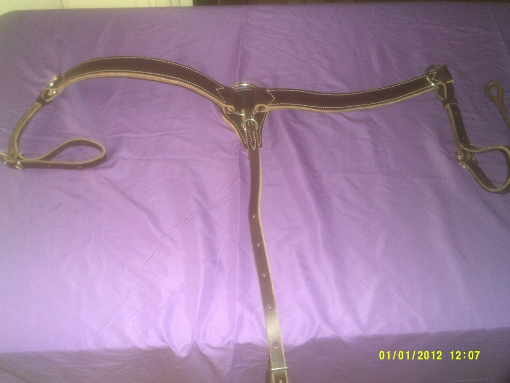 Breast Collar Handmade Dark Brown Heavy Duty