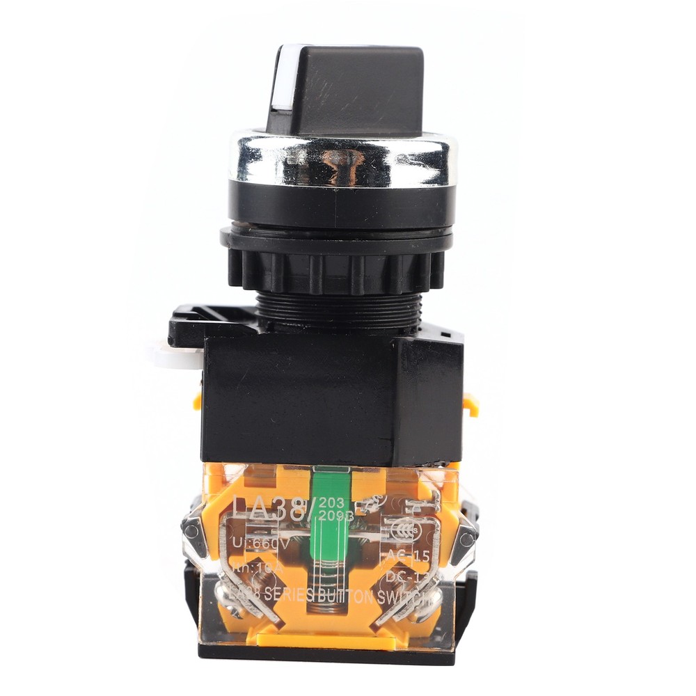 22mm Round Selector Switch 2 Positions NC + NO Self Locking❀