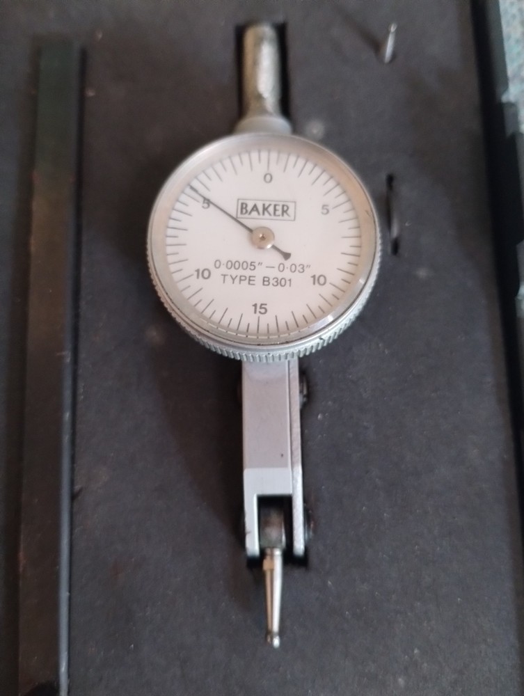 Baker B301 Dial Test Indicator Set 0.0005" Grads w/Case