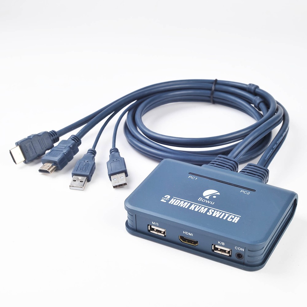 Dual Port HDMI-compatible KVM USB Switch Switcher a Single Console f 2 Computer
