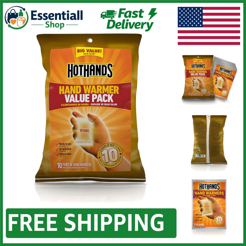 Hand Warmer Value Pack - 10 Count Portable Warmth for Camping Adventures