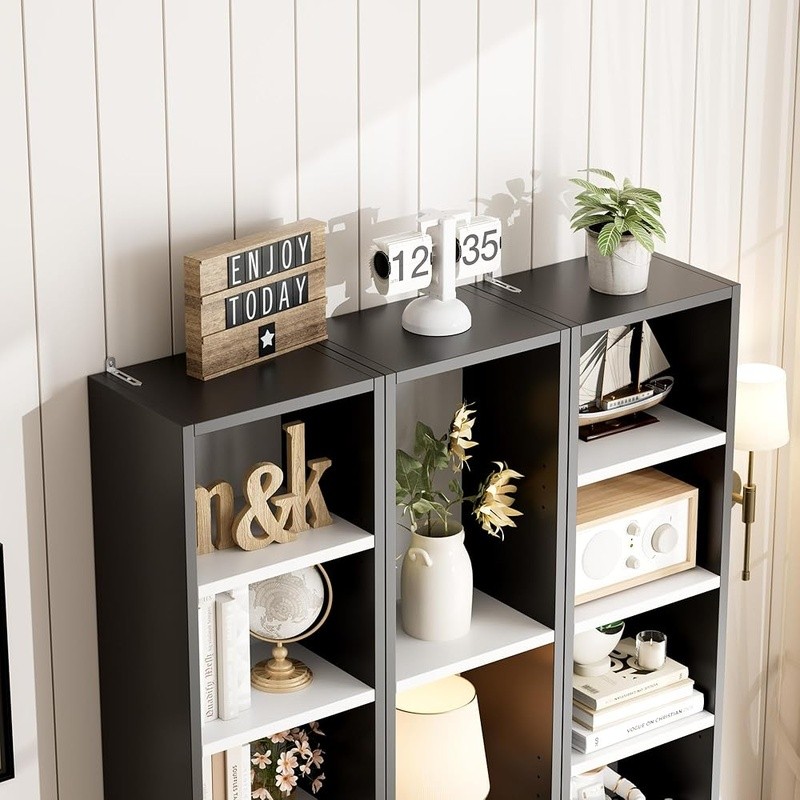 Media Storage Tower Adjustable DVD CD Bookshelf Compact Display Rack Home Office
