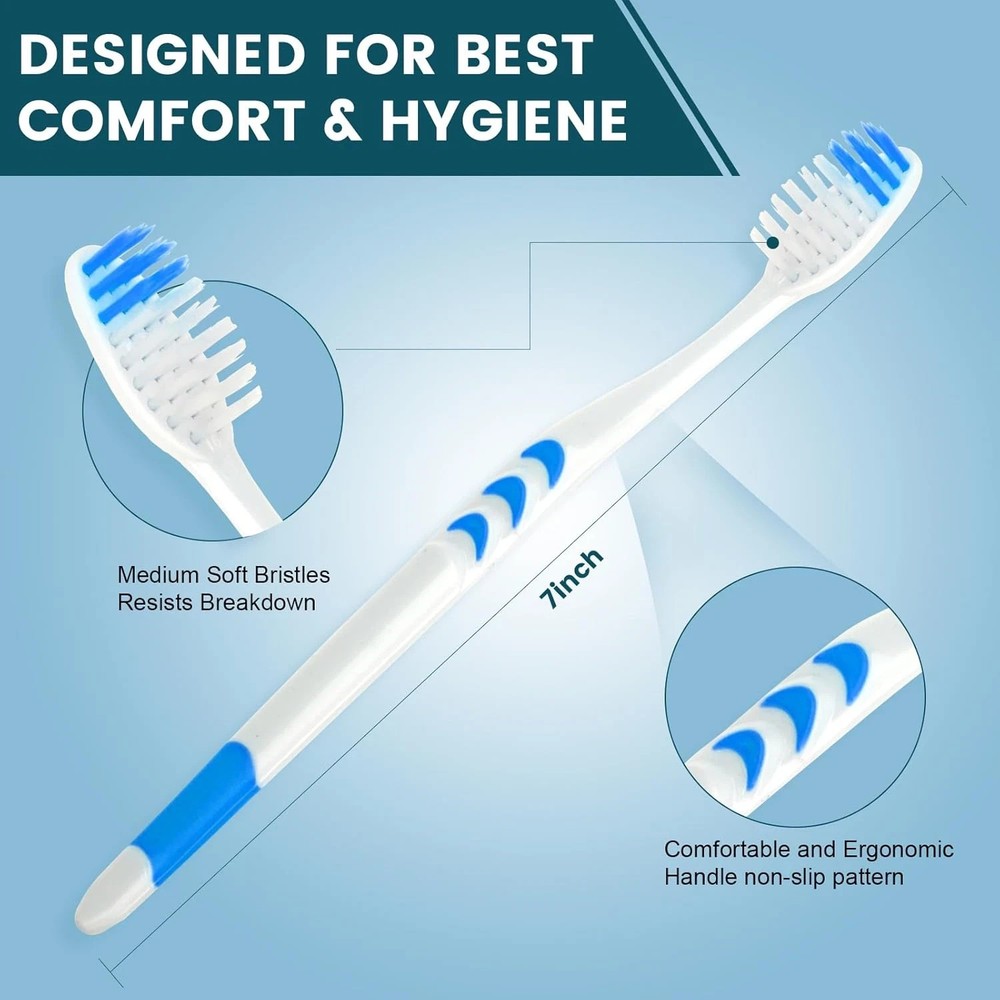 600 PCS Bulk Disposable Toothbrushes, Medium Soft Bristles, Kids Size