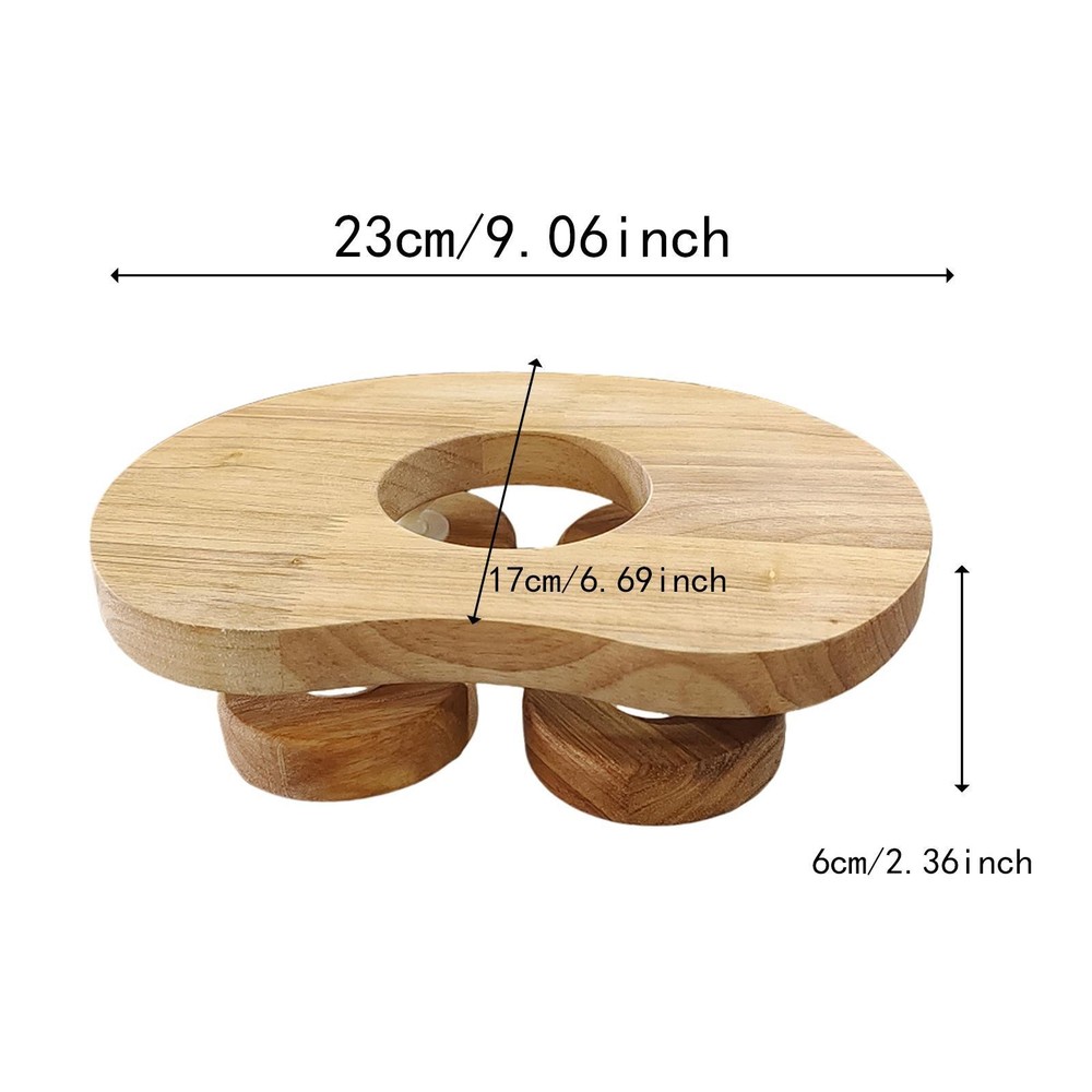 Wooden Sauna Headrest with Rotatable Disc Professional Back Support Modern